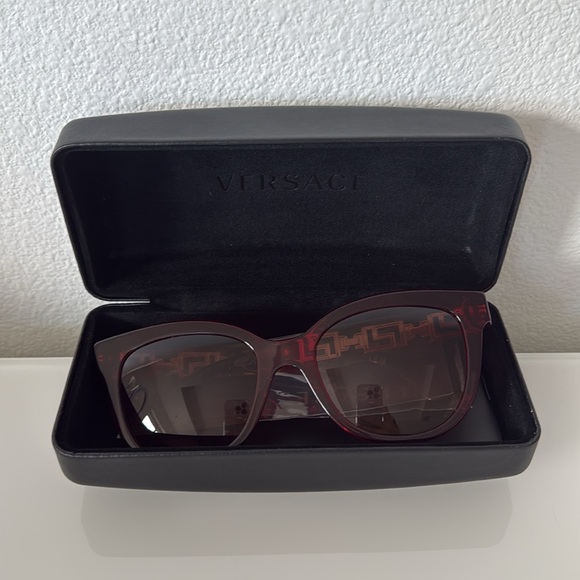 Versace Bordeaux Red Cat Eye Sunglasses VE4394 - Picture 9 of 13
